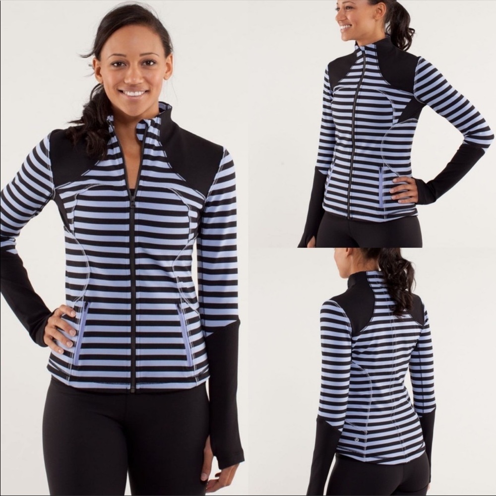 Lululemon forme jacket sea stripe polar haze